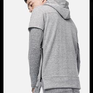John Elliott Villian S/S Hoodie - Grey - NWOT - M